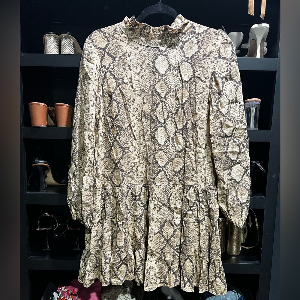 Zara snake print dress (small) $40